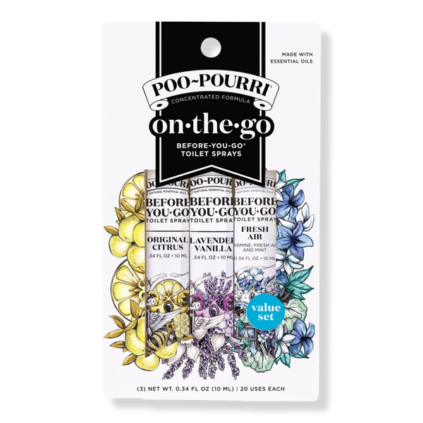 Poo~Pourri Fresh Air On-The-Go 3 Pack Before-You-Go Toilet Spray Travel Size Set #1