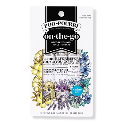 Poo~Pourri Fresh Air On-The-Go 3 Pack Before-You-Go Toilet Spray Travel Size Set