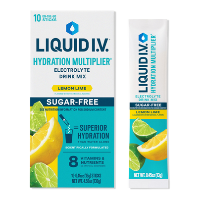 LIQUID I.V. Hydration Multiplier Electrolyte Drink Mix Sugar Free Lemon Lime