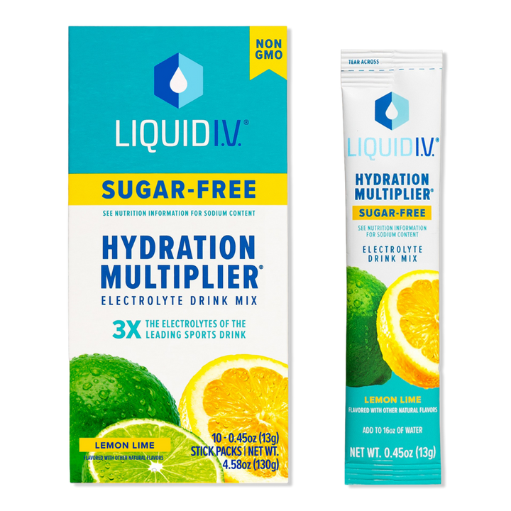 LIQUID I.V. Hydration Multiplier Electrolyte Drink Mix Sugar Free Lemon Lime #1
