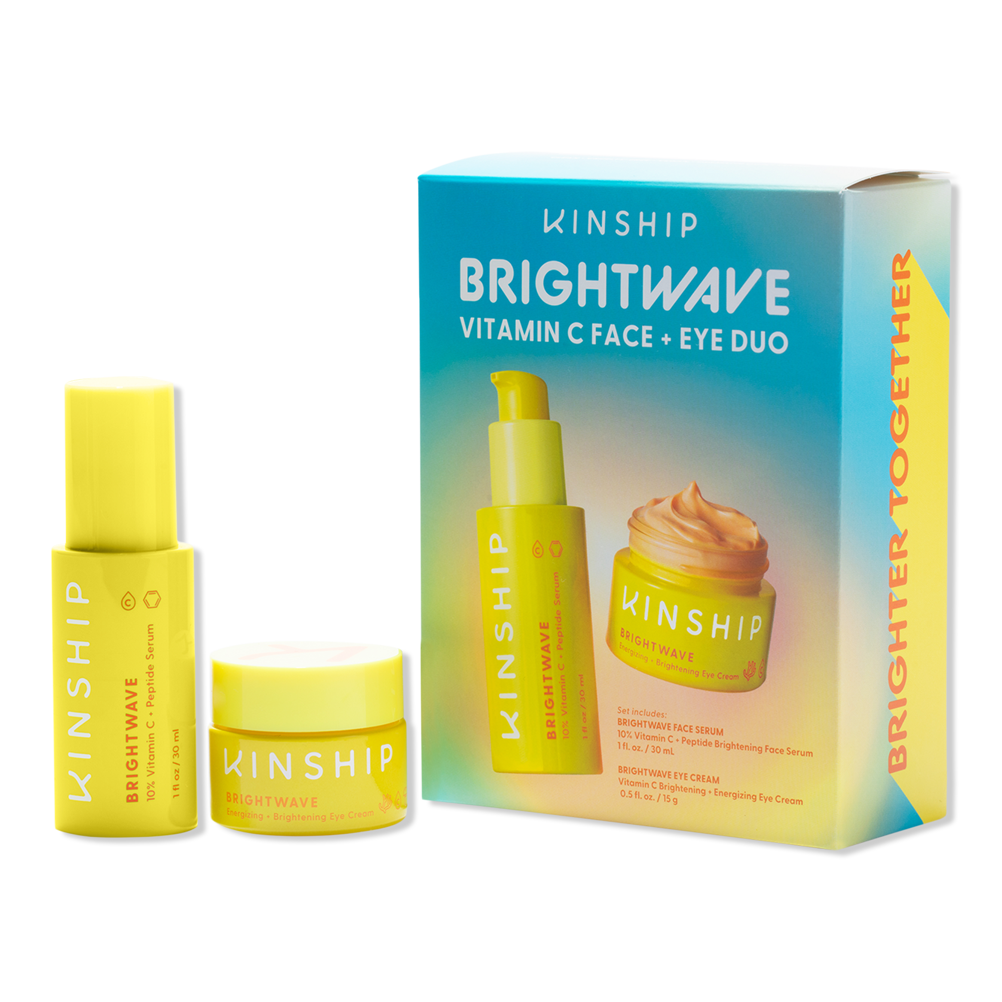 Kinship Brightwave Vitamin C Face Serum & Eye Cream Duo #1