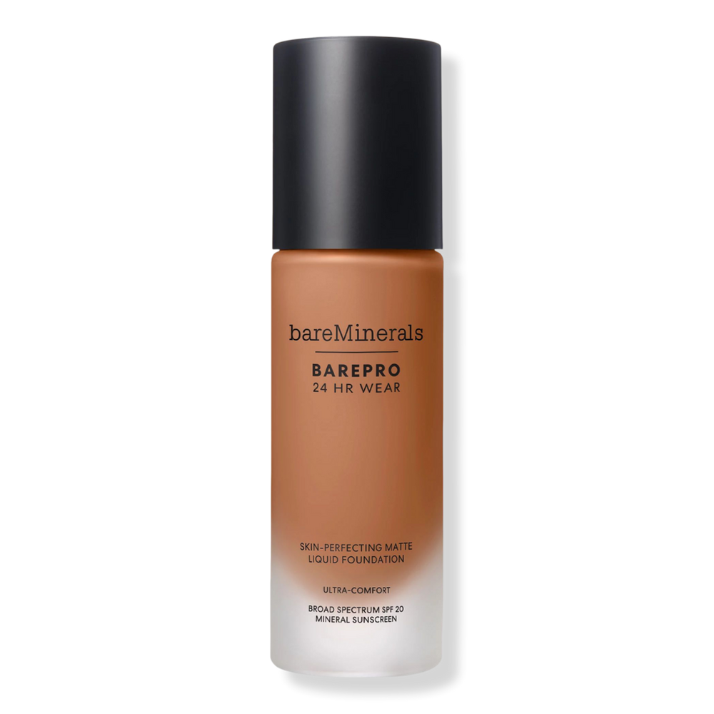 Bareminerals Barepro 24hr Wear Skin-perfecting Matte Liquid Foundation Mineral Spf 21 - Medium Deep 45 Neutral