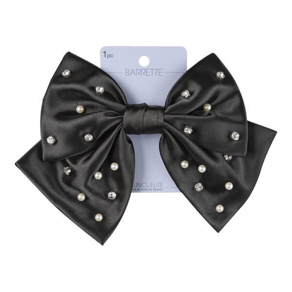 Scünci ELITE Bow Barrette with Stones and Pearls #2