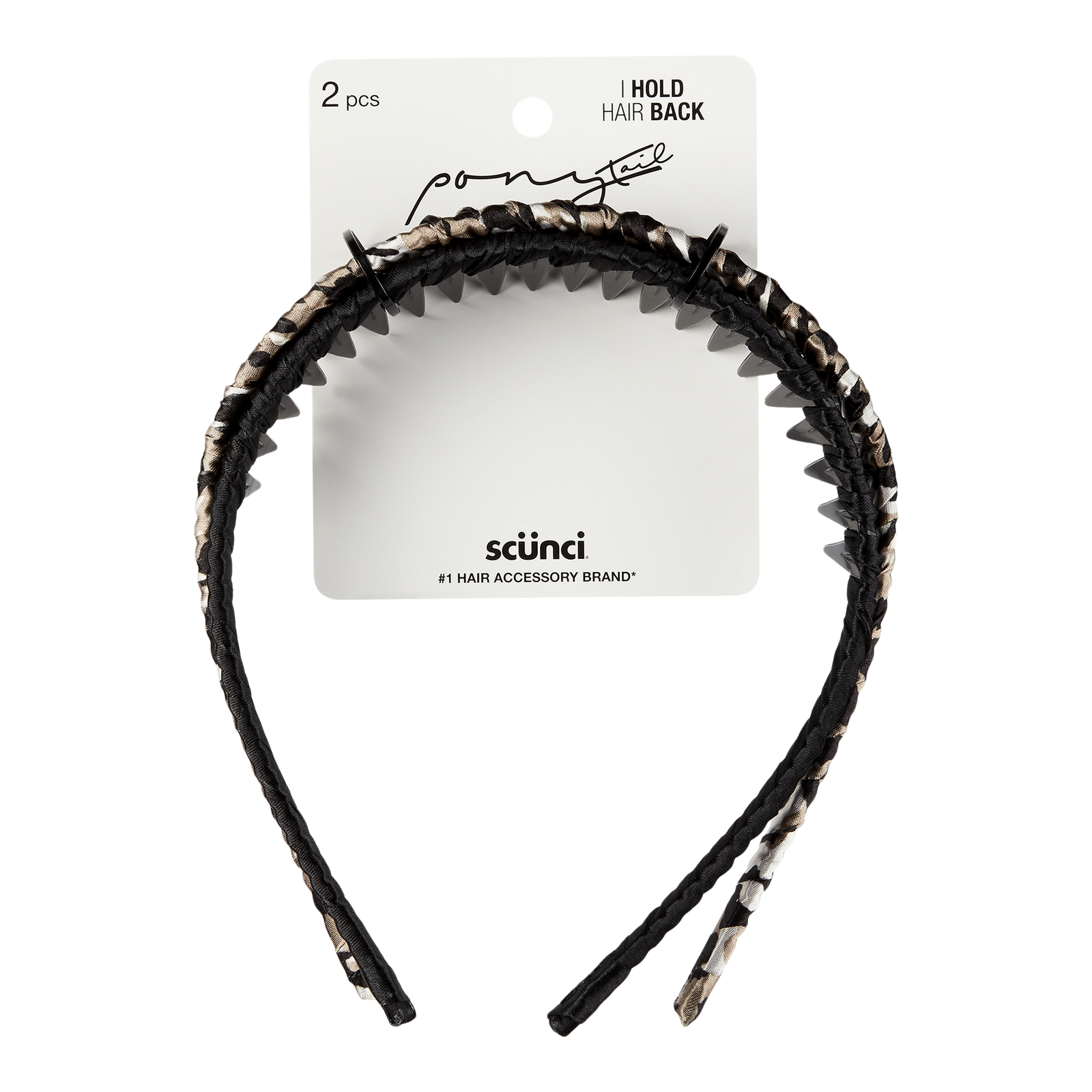 Ponytail Fabric-Wrapped Comb Headbands