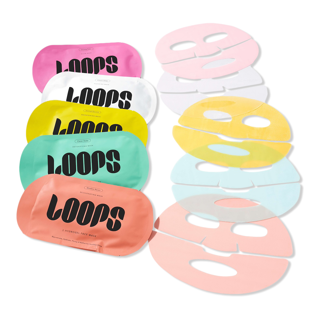 LOOPS Variety Hydrogel Face Mask 5 Piece Set #1