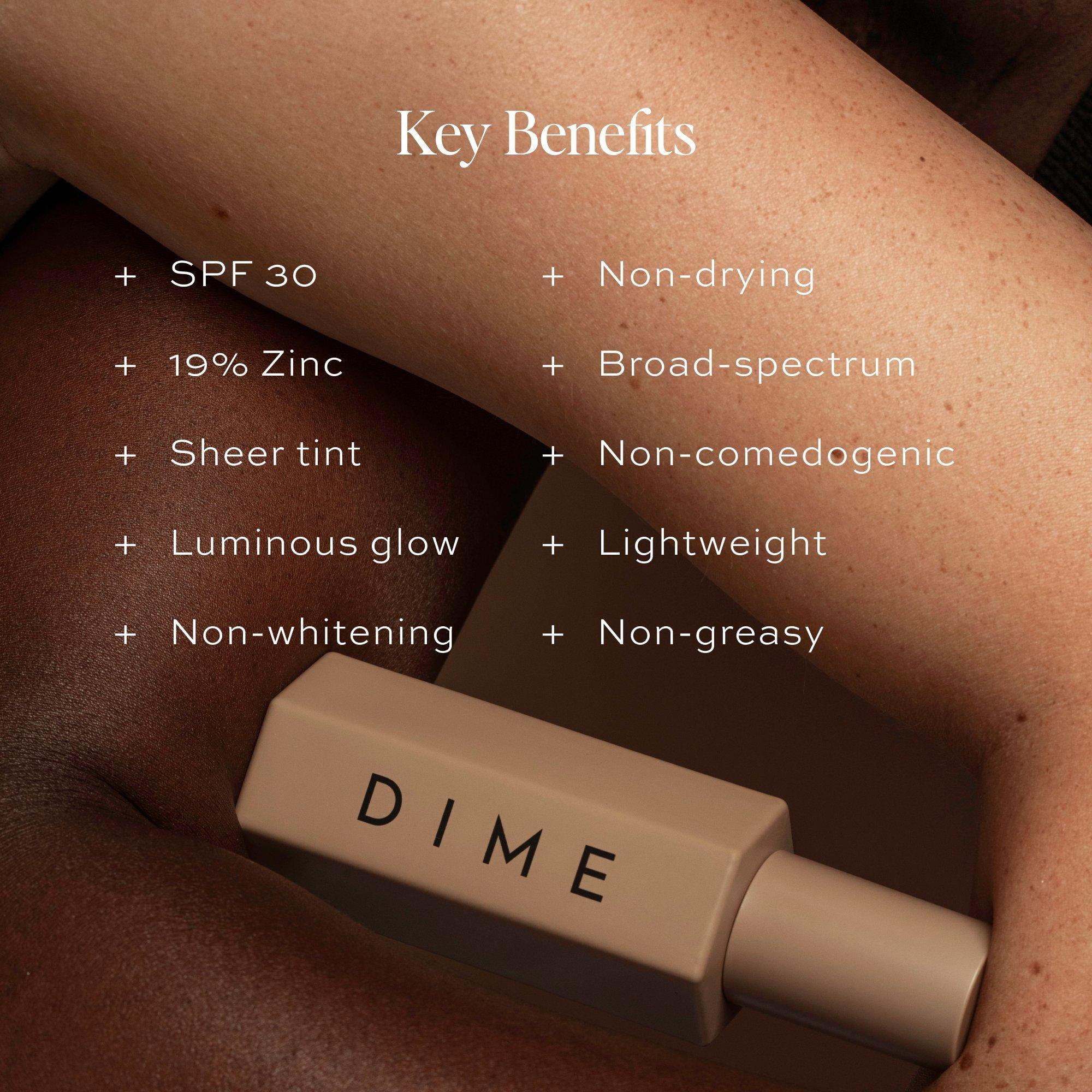 Тонирующий солнцезащитный крем для сияния Dime Wonderscreen SPF 30, цвет: Shade 02 — фото 5