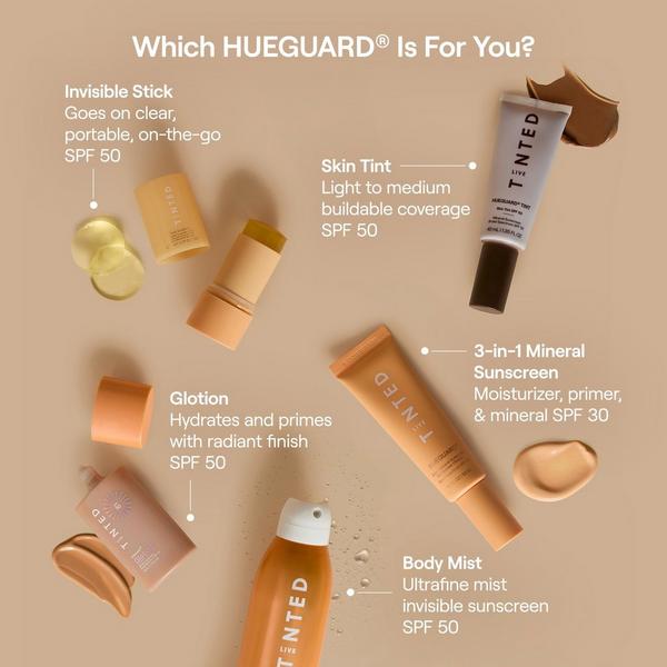 Protector Solar Mineral Tinte de Piel Hueguard SPF 50 de Amplio Espectro 8