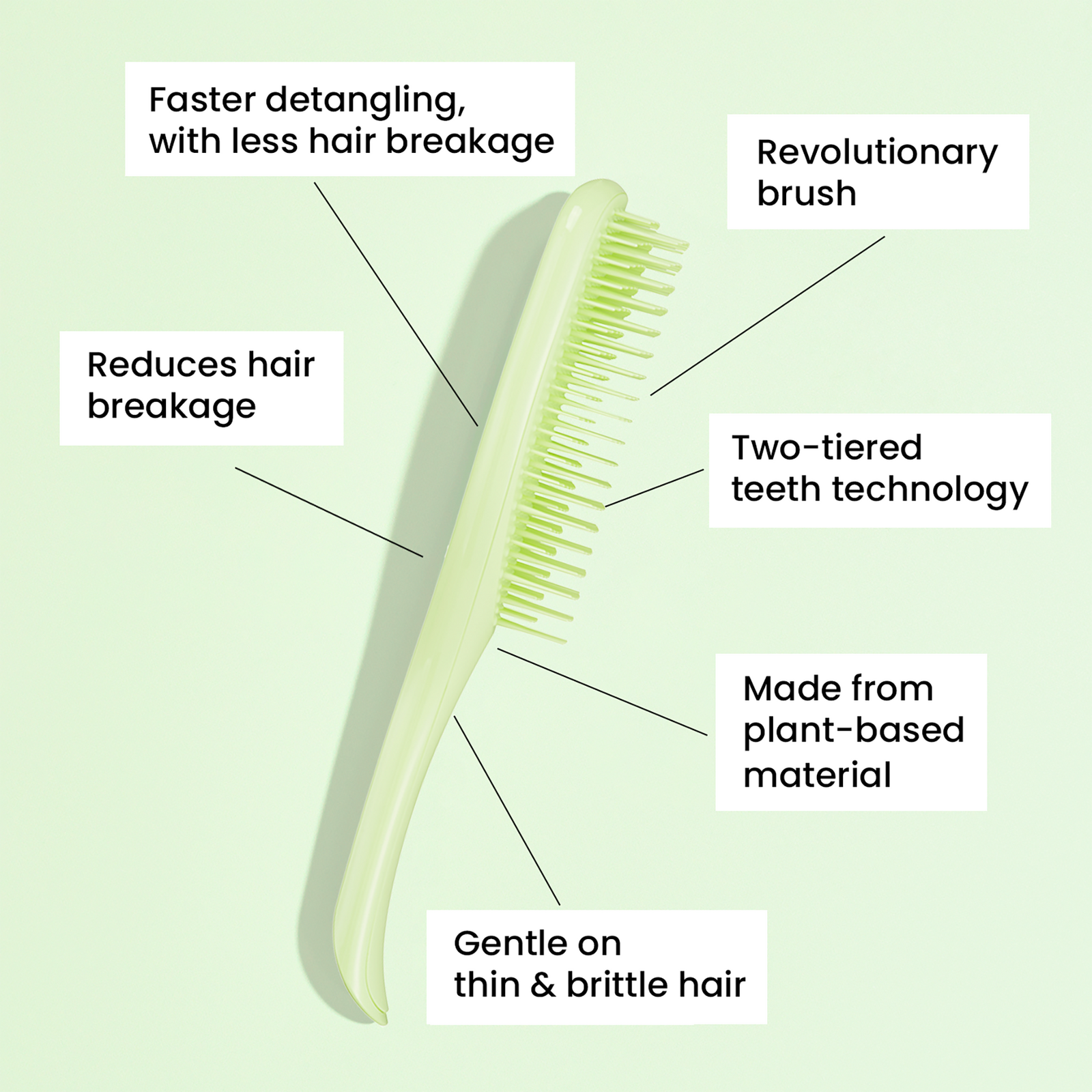 Plant Brush for Fine & Fragile Hair