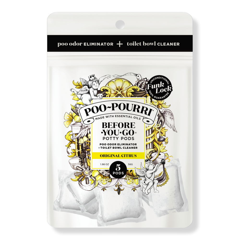 Poo~Pourri Original Citrus Potty Pods 5 ct Pouch Before-You-Go Toilet Pods
