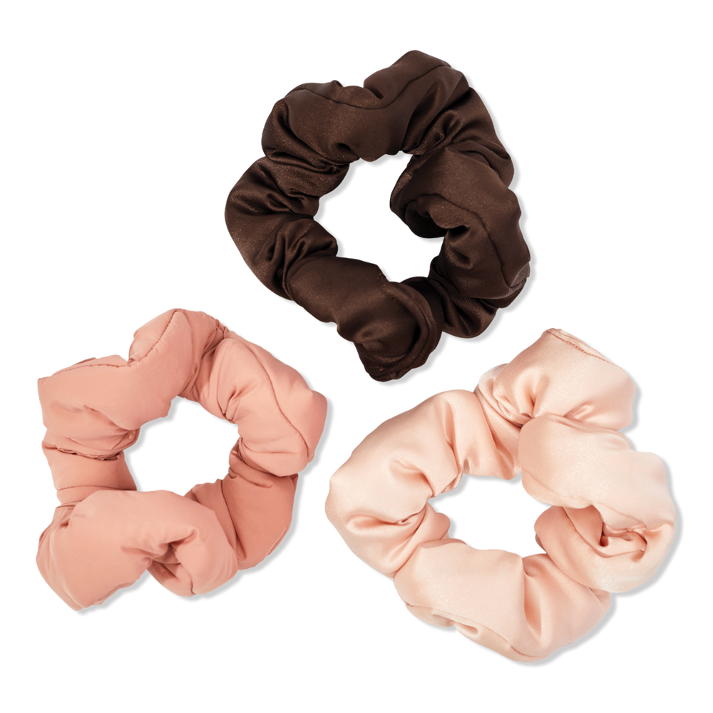 Kitsch Recycled Fabric Puffy Scrunchies