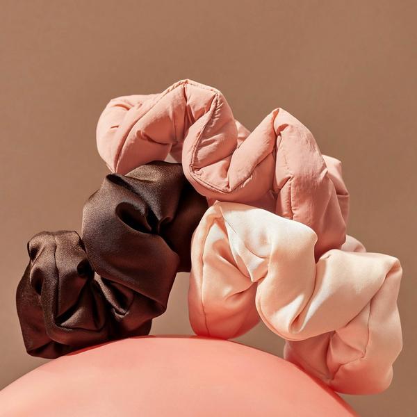 Kitsch Recycled Fabric Puffy Scrunchies #5