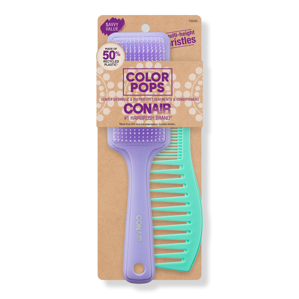 Conair Color Pops Multi-Height All Purpose Brush and Comb