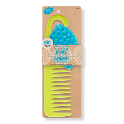 Conair Color Pops Shampoo Scalp Massage & Shower Comb Value Pack