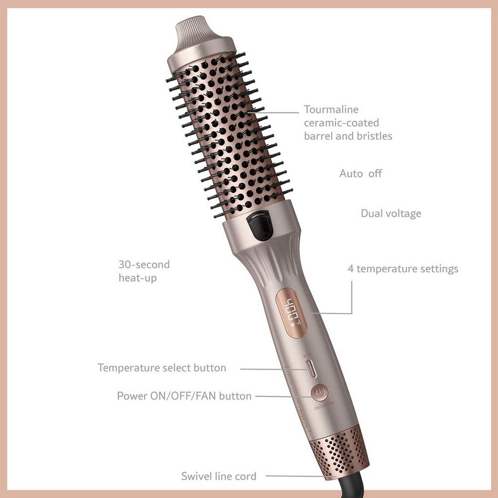 Rose Gold Tourmaline Ceramic Curl Brush