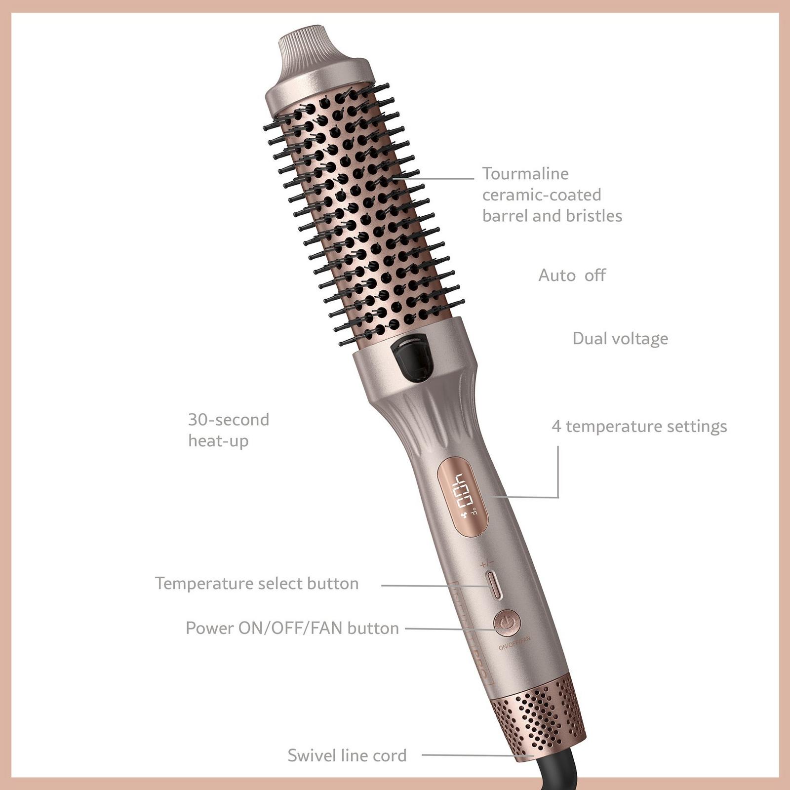 Rose Gold Tourmaline Ceramic Curl Brush