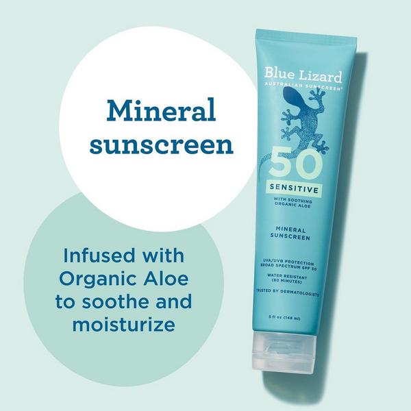 BLUE LIZARD AUSTRALIAN SUNSCREEN Sensitive Mineral Sunscreen Lotion SPF 50+ #3