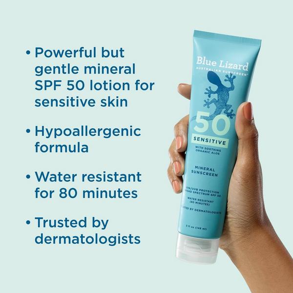 BLUE LIZARD AUSTRALIAN SUNSCREEN Sensitive Mineral Sunscreen Lotion SPF 50+ #4