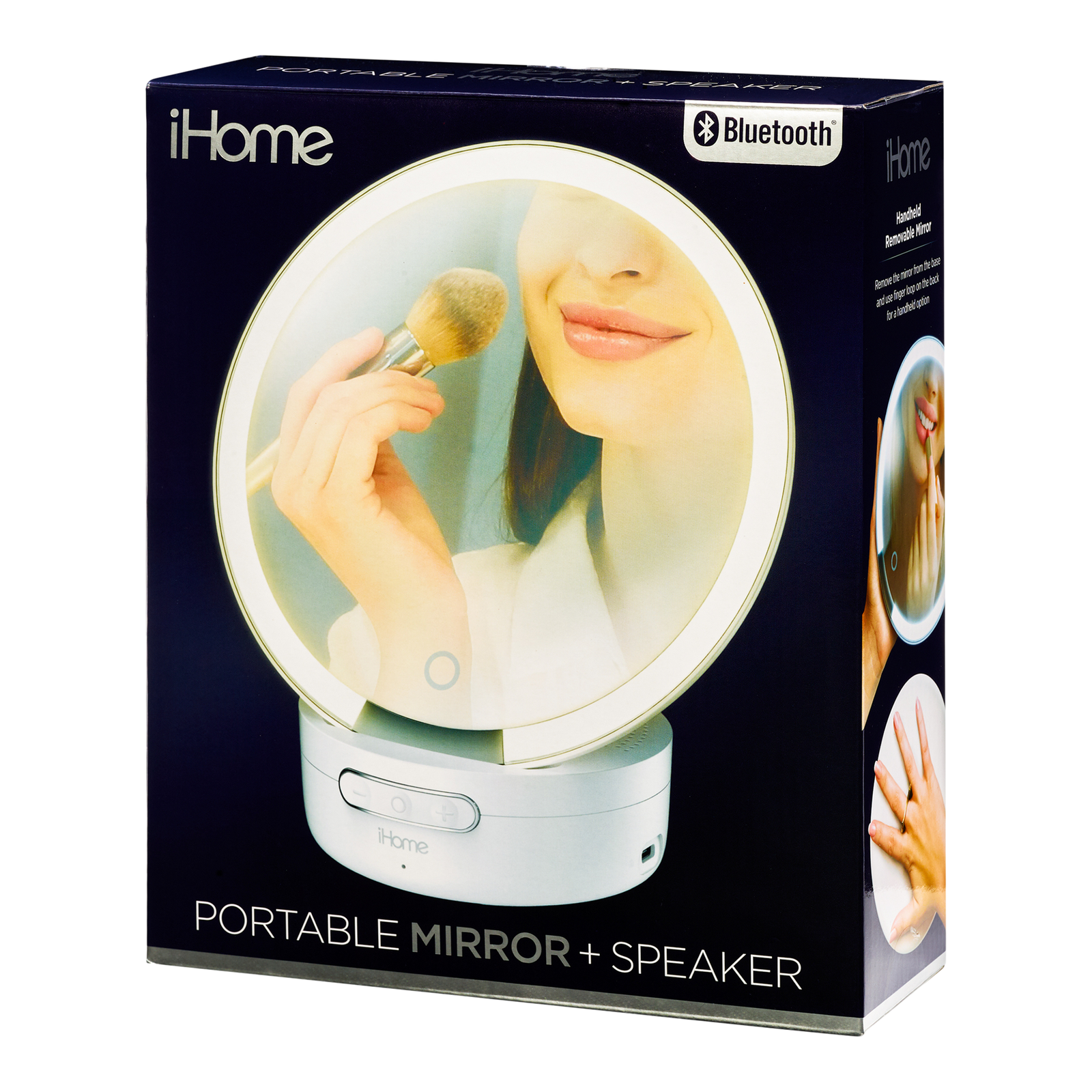 REFLECT SPLIT Portable Bluetooth Handheld Rechargeable Vanity Mirror