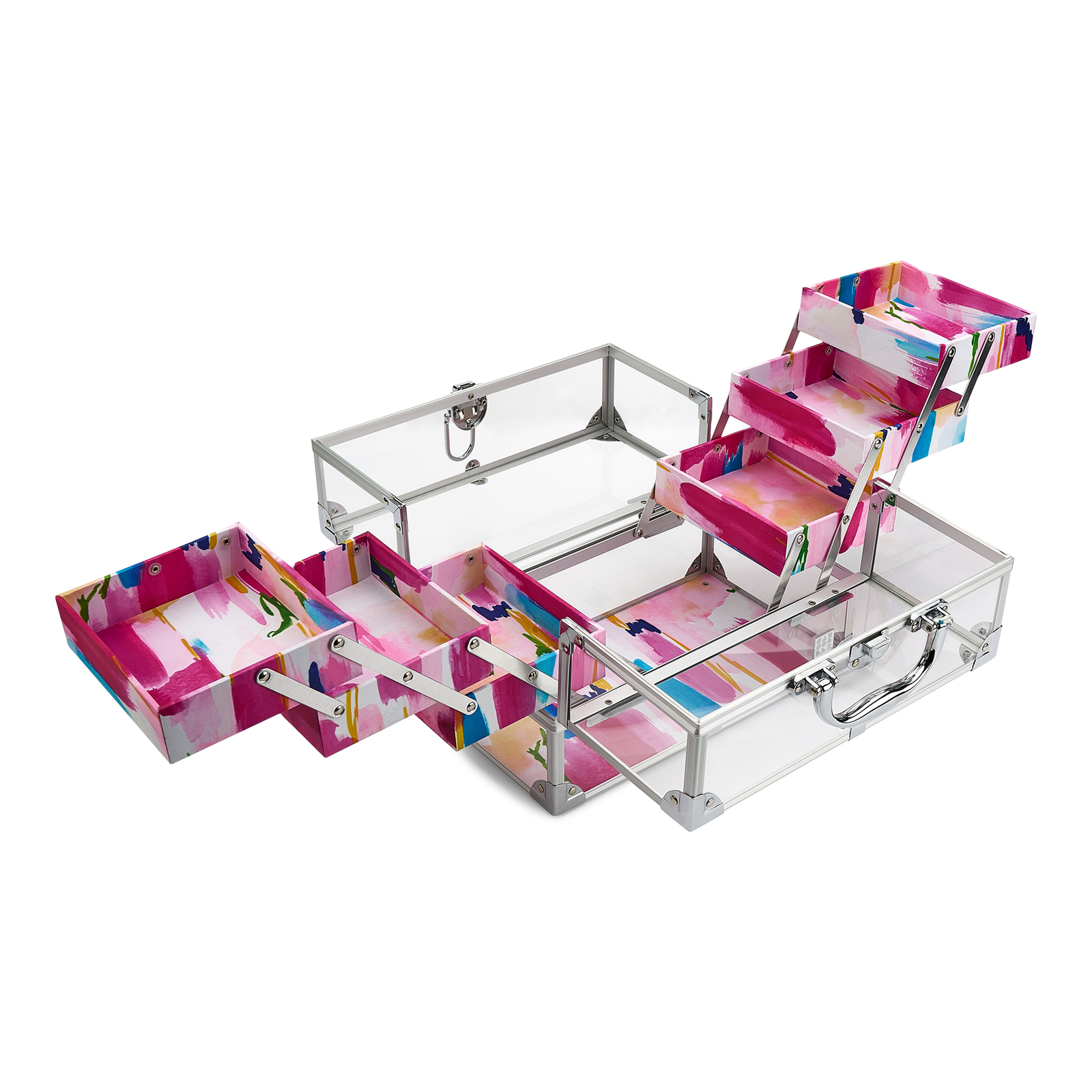 Watercolor Neat Freak Cosmetic Train Case