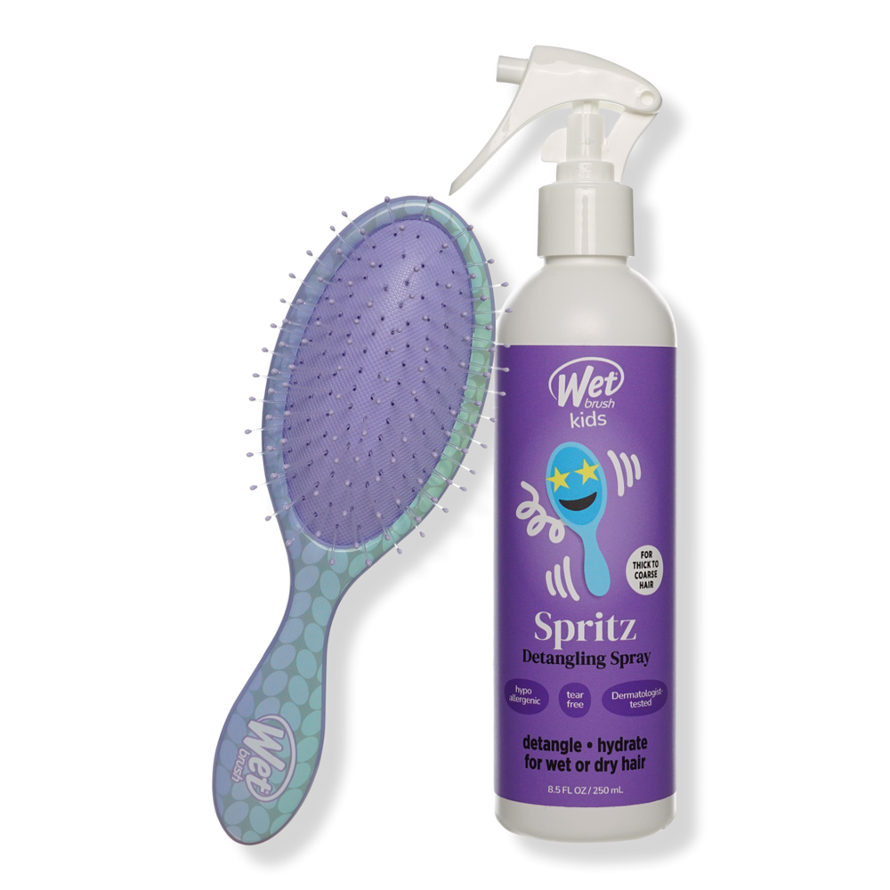 Kids Happy Hair Kit Detangling Spray & Midi Brush