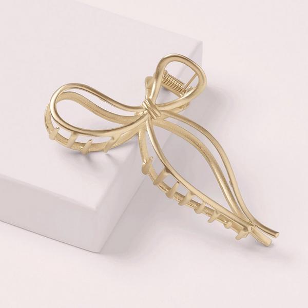 The Hair Edit Gold Gilded Bow Claw Clip #2