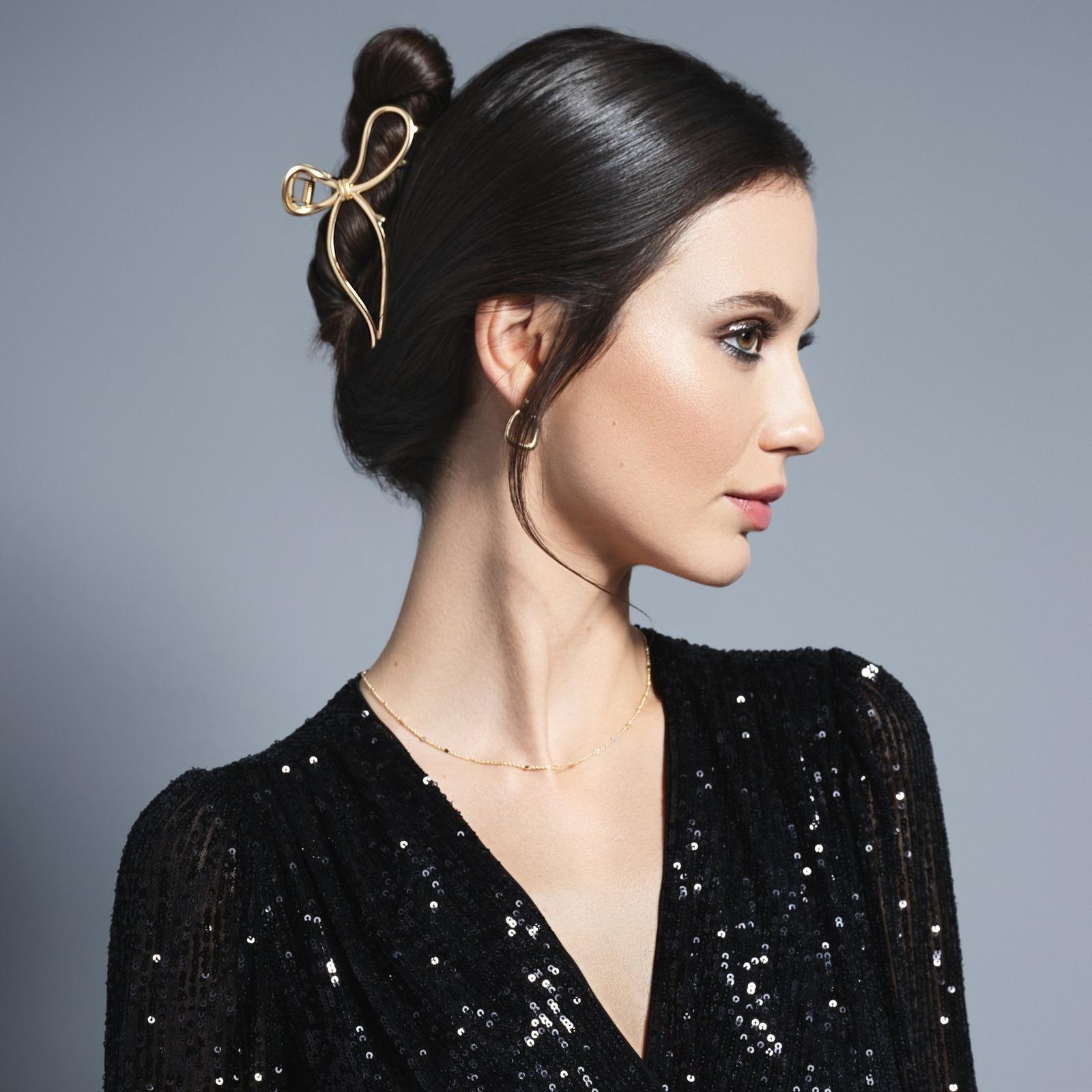 Gilded Bow Claw Clip