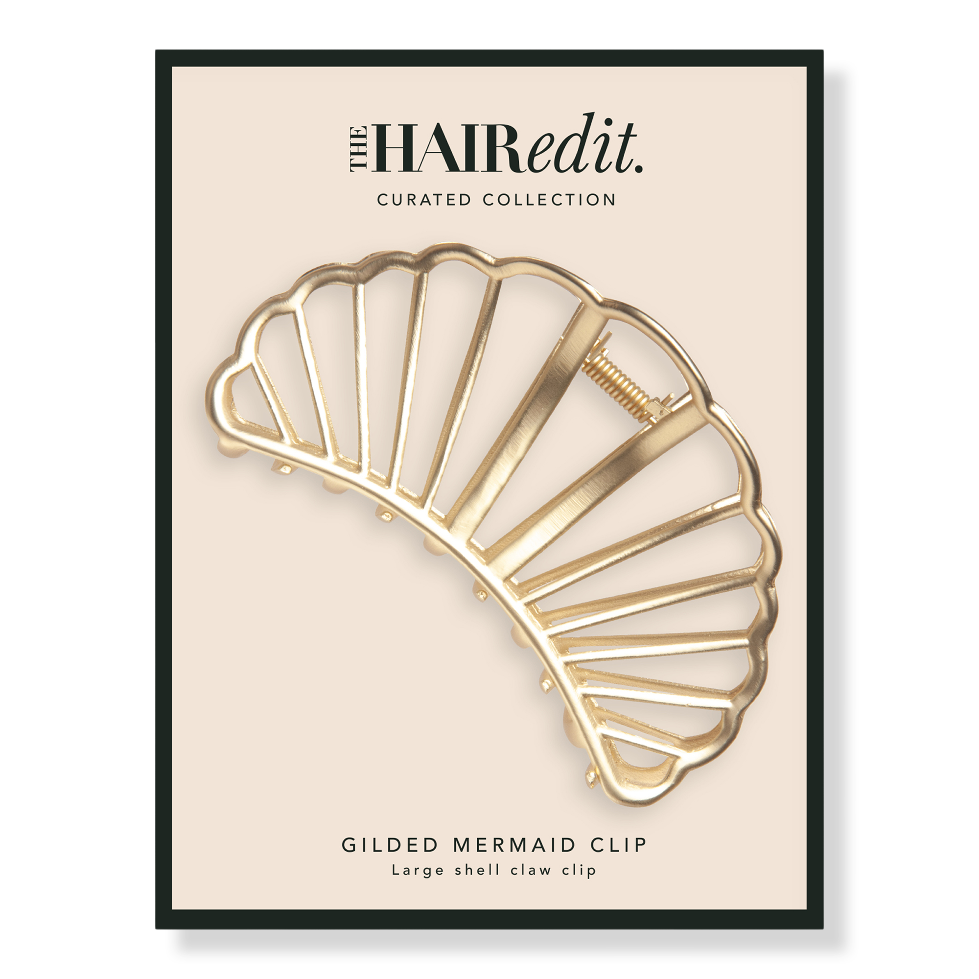 The Hair Edit Gold Gilded Mermaid Shell Claw Clip #1