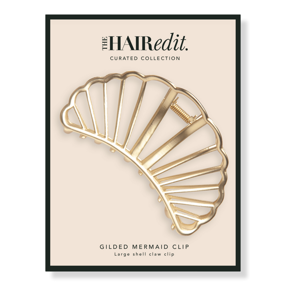 The Hair Edit Gold Gilded Mermaid Shell Claw Clip