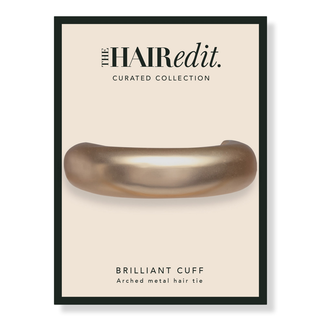 Brilliant Cuff Gold Metal Ponytail Holder