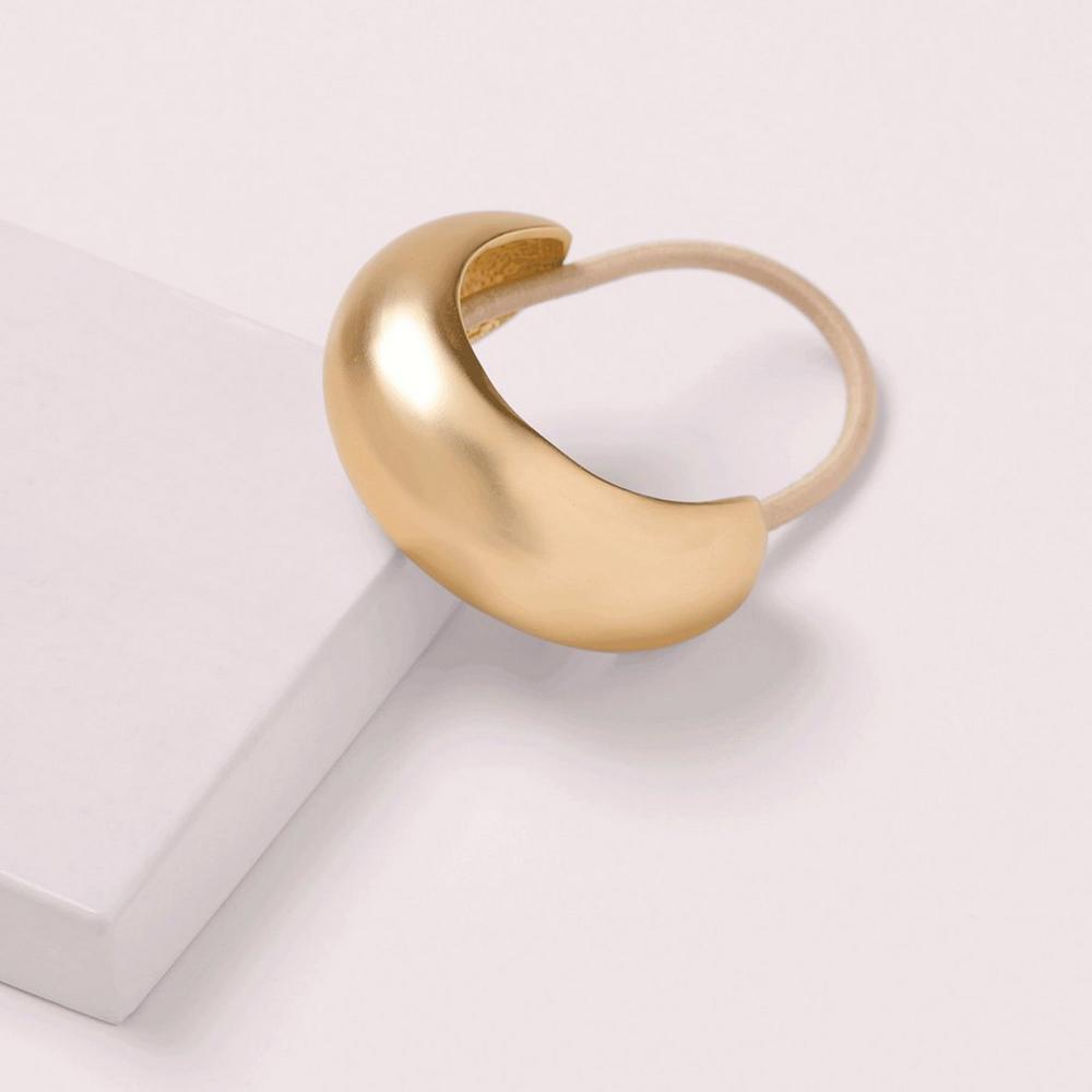 Brilliant Cuff Gold Metal Ponytail Holder