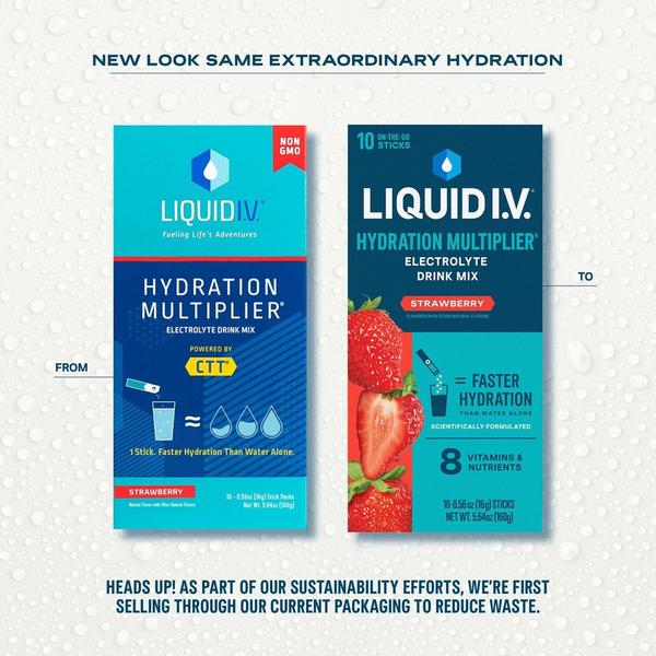 LIQUID I.V. Hydration Multiplier Electrolyte Drink Mix Strawberry #2