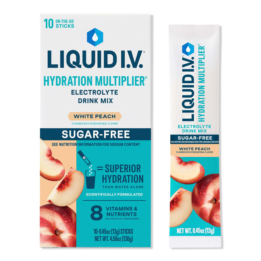 LIQUID I.V. Hydration Multiplier Electrolyte Drink Mix Sugar Free White Peach #1