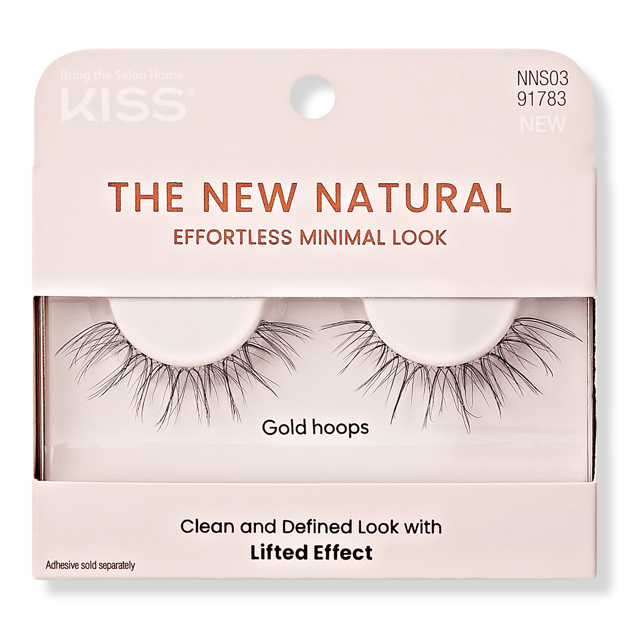 Kiss The New Natural Glue-On Lashes, Gold Hoops #1