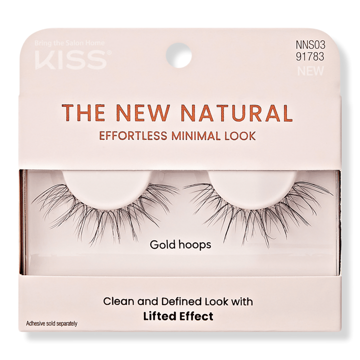 Kiss The New Natural Glue-On Lashes, Gold Hoops #1