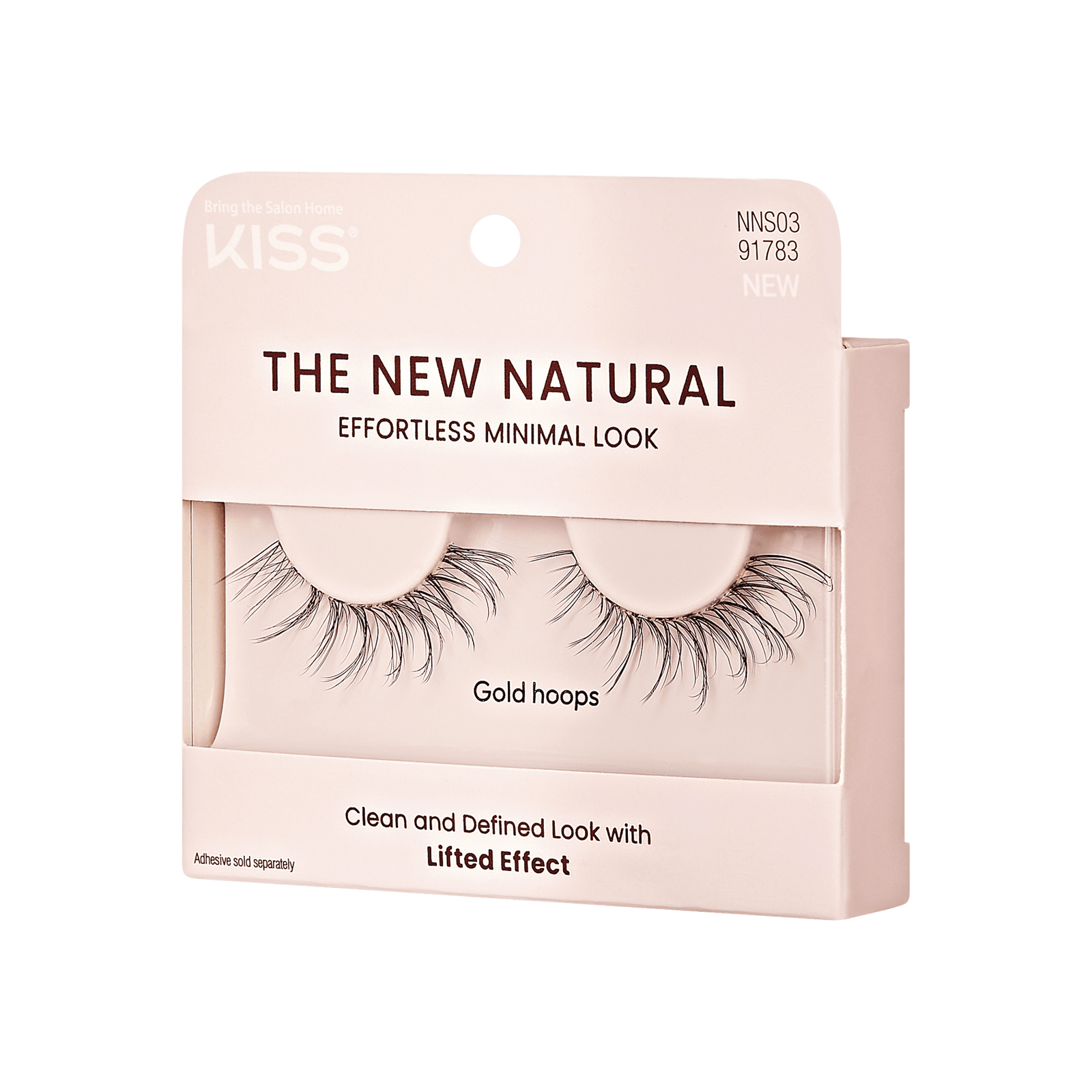 The New Natural Glue-On Lashes, Gold Hoops