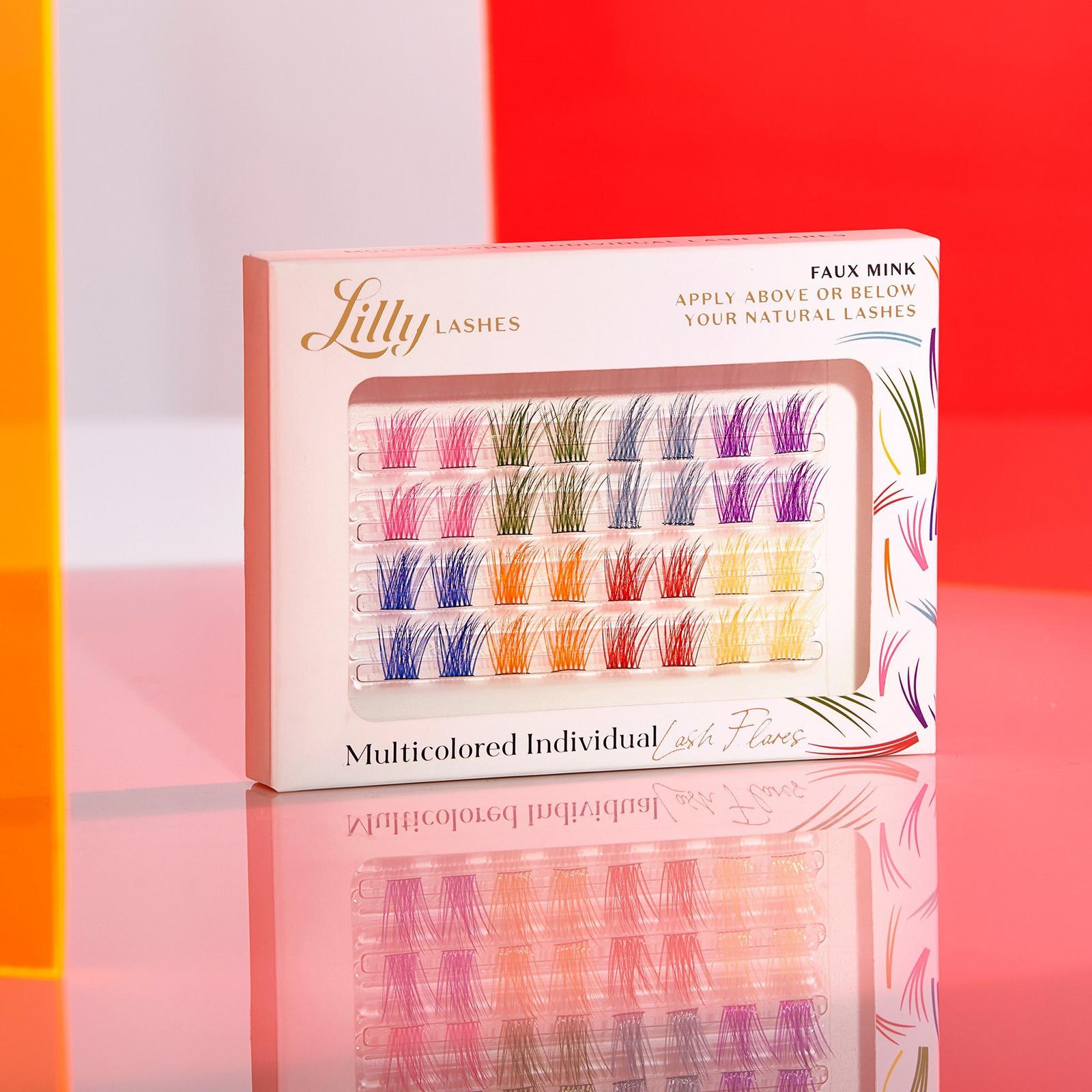 Multicolored Individual Faux Mink Lash Flares