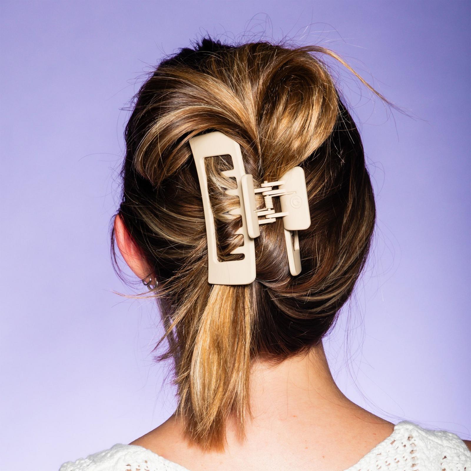 Thick Hair Double Teeth Rectangle Claw Clip