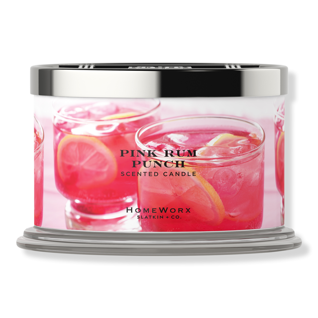 HomeWorx Pink Rum Punch 4-Wick Scented Candle #1