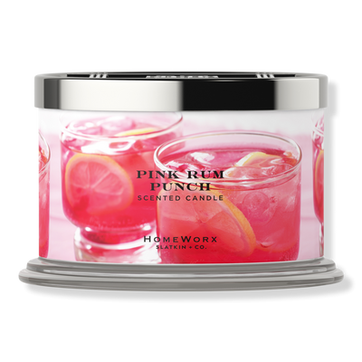 HomeWorx Pink Rum Punch 4-Wick Scented Candle