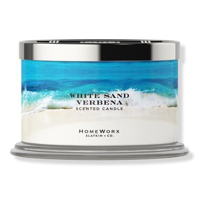 HomeWorx White Sand Verbena 4-Wick Scented Candle