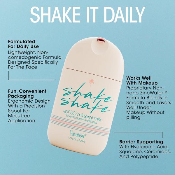 Vacation Shake Shake SPF 50 Mineral Milk Face Sunscreen #4