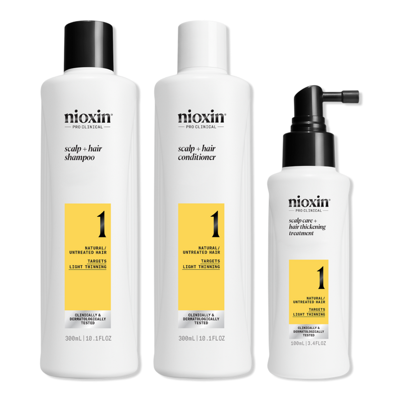 【海外限定】 Size Trial - Nioxin Scalp Kit 1 System Thickening Hair + スタイリング剤