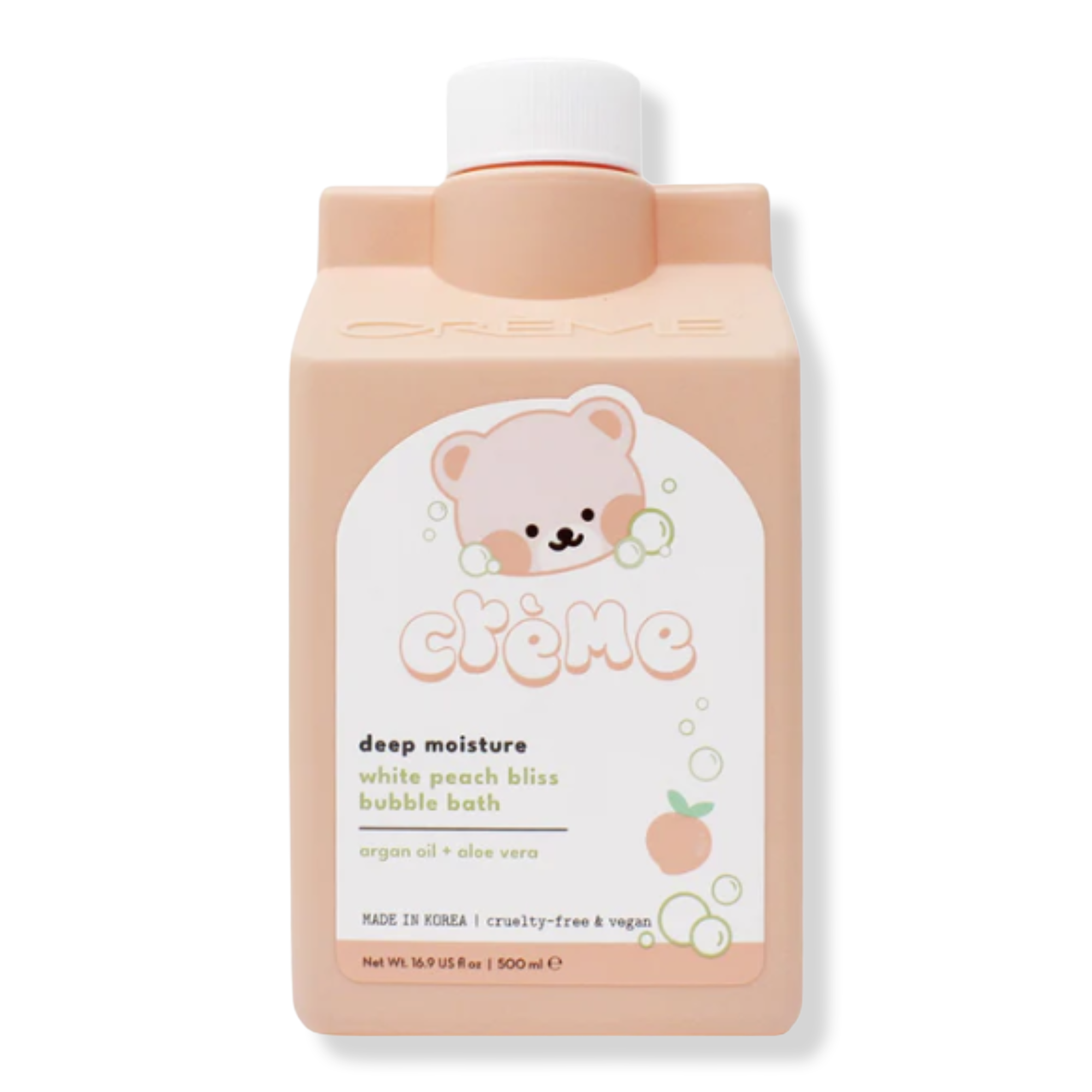 The Crème Shop Boba Bears Deep Moisture Bubble Bath - White Peach Bliss #1