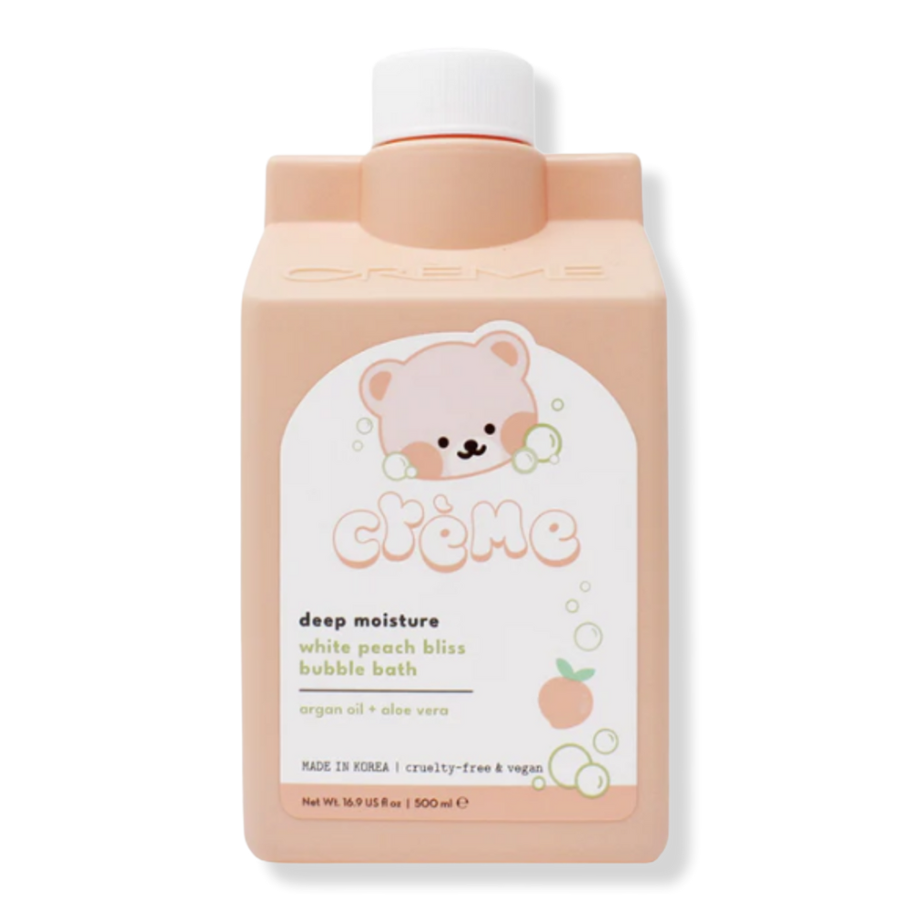 The Creme Shop Boba Bears Deep Moisture Bubble Bath - White Peach Bliss