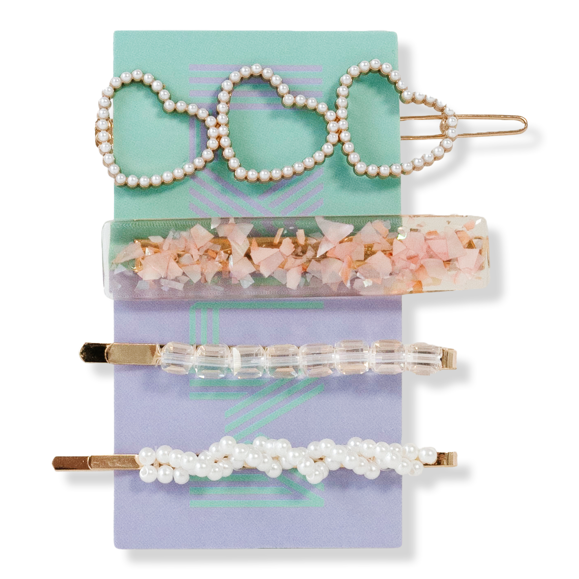 Locks & Mane 'The Carol' 3 Hearts Barrette Set #1