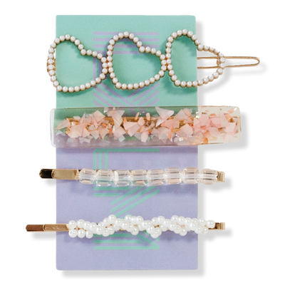 Locks & Mane 'The Carol' 3 Hearts Barrette Set