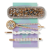 'The Piper' Pave Stone Barrette Set