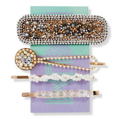 Locks & Mane 'The Piper' Pave Stone Barrette Set