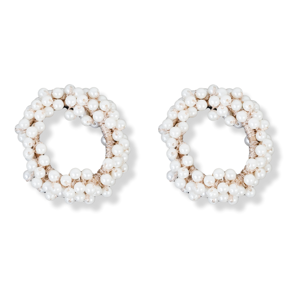 Locks & Mane 'the Jennifer' Pearl Scrunchie Set