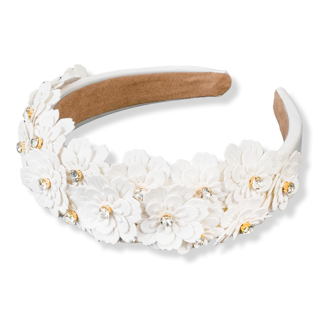 Locks & Mane 'The Lindsay' Leather Flower Headband #1